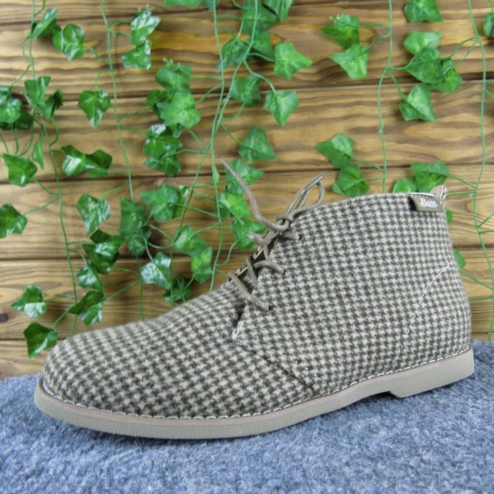 Bass Elyse Houndstooth Chukka Boots Women's Size‎ 7.5M Lace Up Ankle Booties